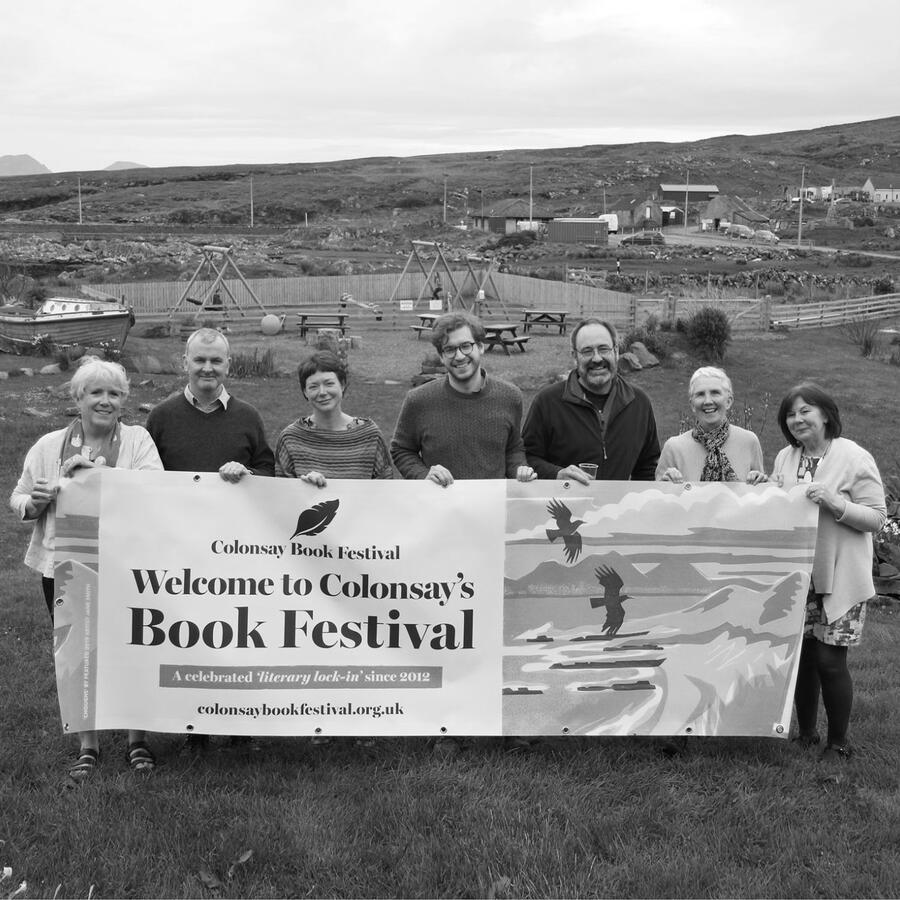 Colonsay Book Festival banner Colonsay Book Festival banner